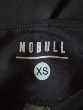 NOBULL Black Athletic Leggings with White Logo